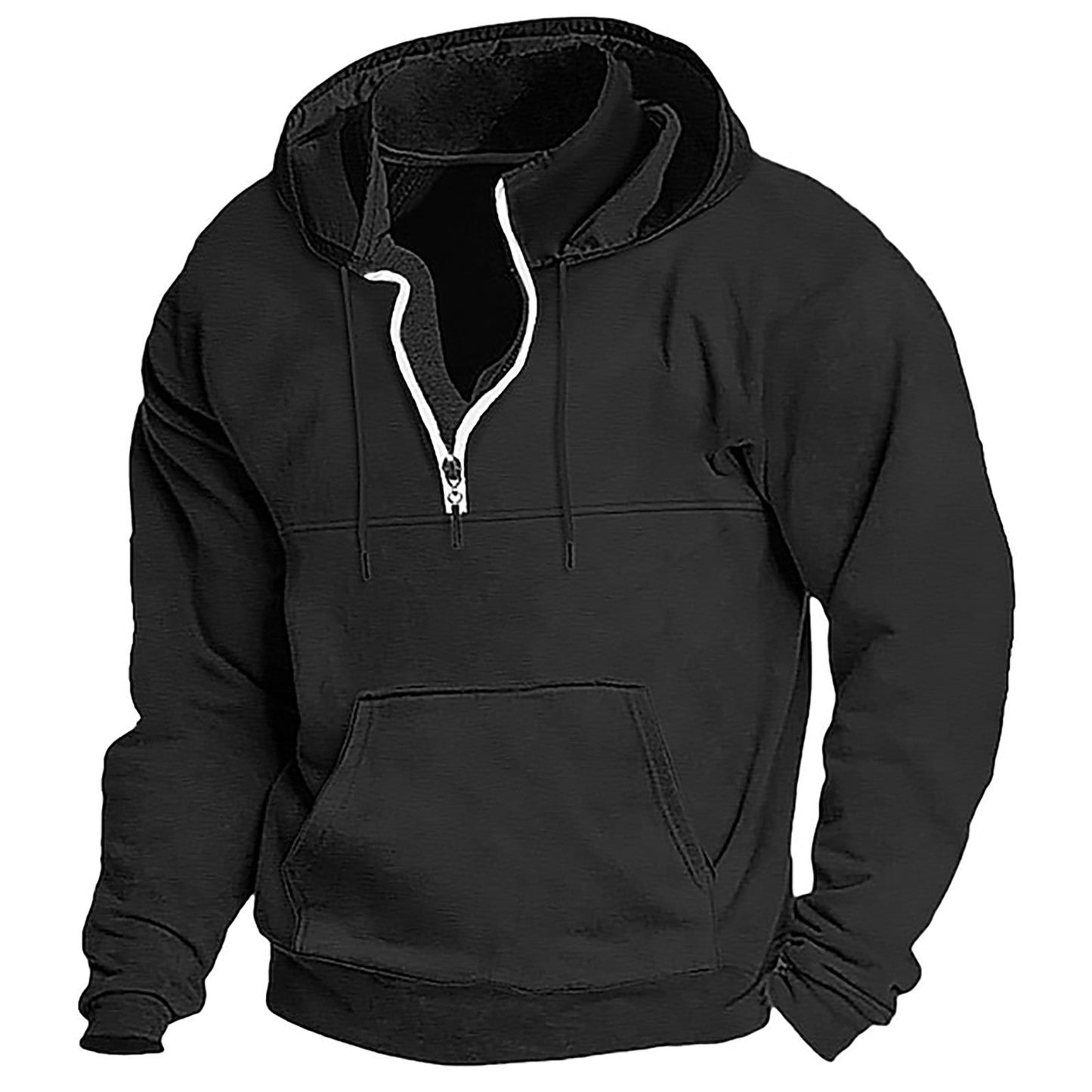 Herren bequemer Kapuzenpullover mit durchgehendem Reißverschluss ModeGeist
