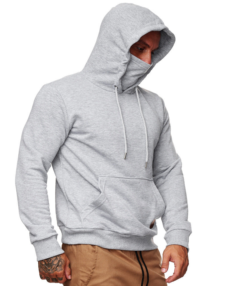 Herren Kapuzenpullover mit multifunktionalem Kragen ModeGeist
