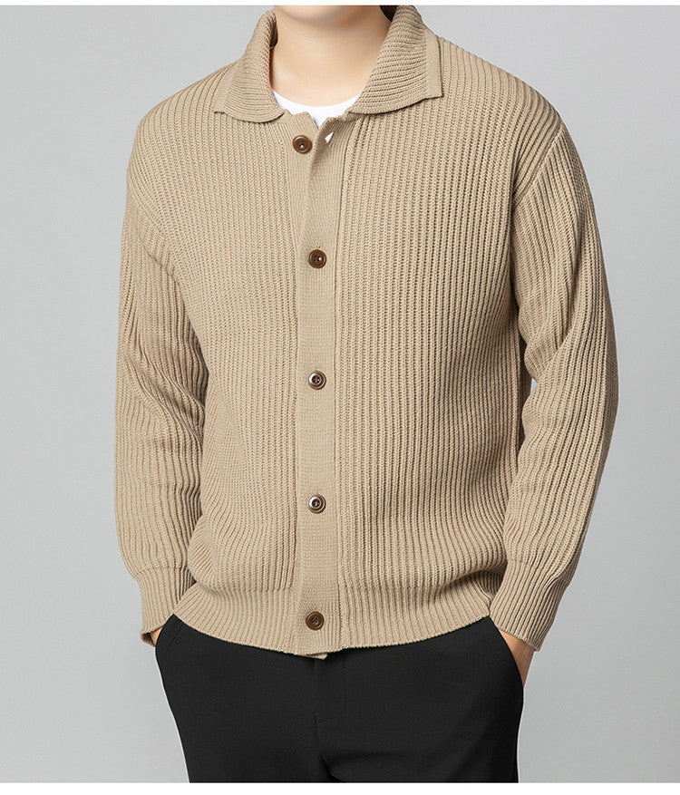 Herren Strickjacke mit sportlichem Design und modischem Schalkragen ModeGeist