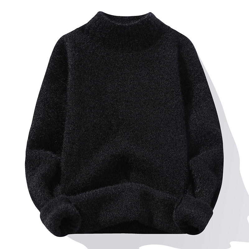 Damen Hochwertiger Rippstrickpullover mit hohem Kragen und lässigem Schnitt ModeGeist