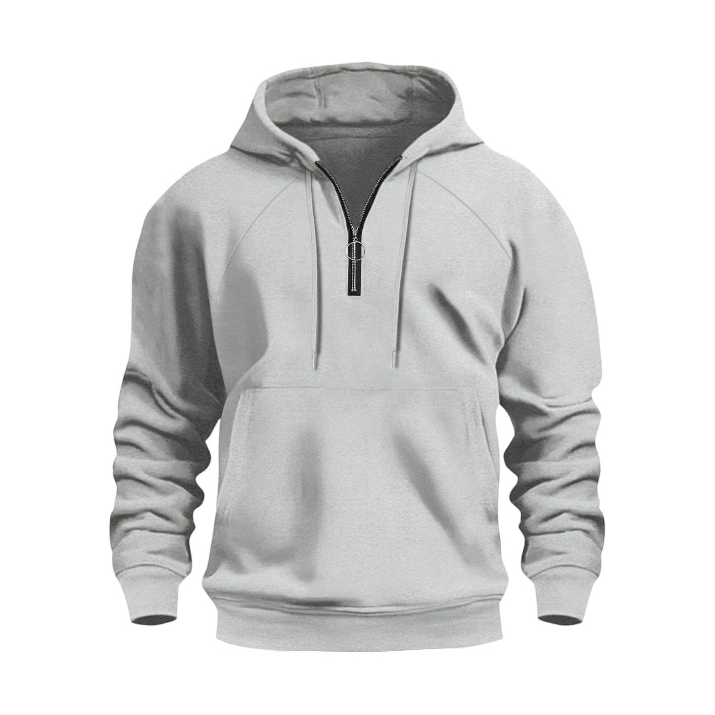 Herren funktionale Kapuzenpullover mit halbem Reißverschluss ModeGeist