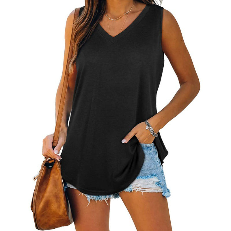 Modegeist Damen Langarmshirt, V-Ausschnitt, lockerer Schnitt, mit Taschen