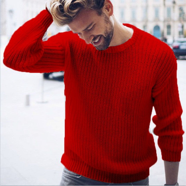 Herren trendiger Strickpullover mit luftiger Struktur und zeitgemäßem Rundhalsausschnitt ModeGeist