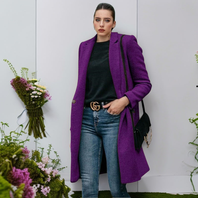 Damen elegante und bequeme Wollmantel ModeGeist