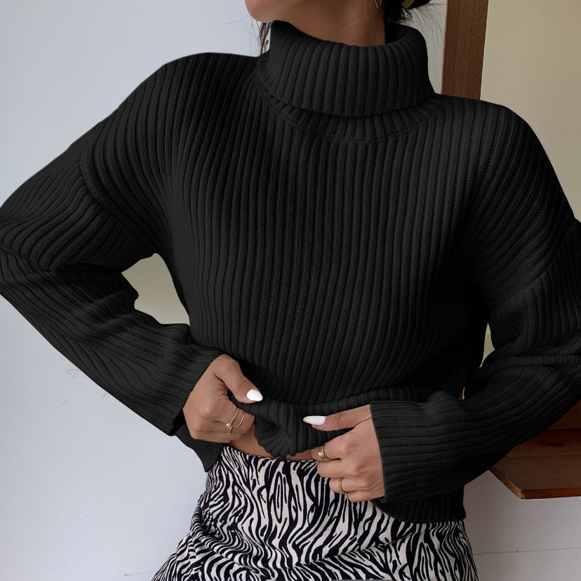 Damen Hochwertiger Rollkragenpullover mit strukturiertem Rippstrick ModeGeist