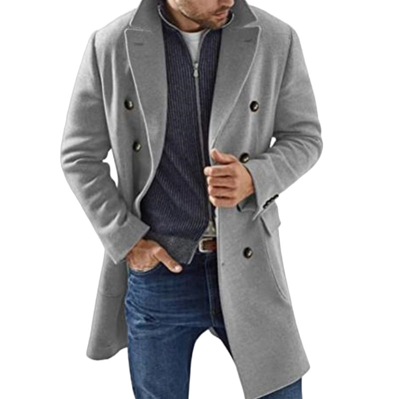 Herren Doppeltuchmantel mit klassischem Schnitt und modischen Details ModeGeist