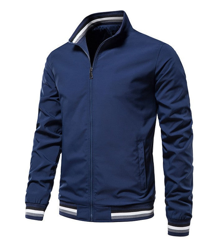 Herren modische Bomberjacke mit elastischen Bündchen ModeGeist