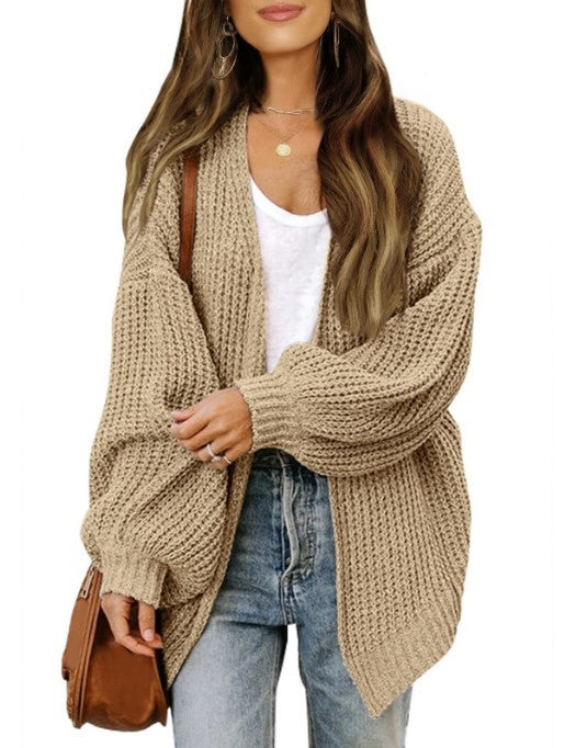 Damen Grobstrickjacke mit überschnittenen Schultern und lässigem Schnitt ModeGeist