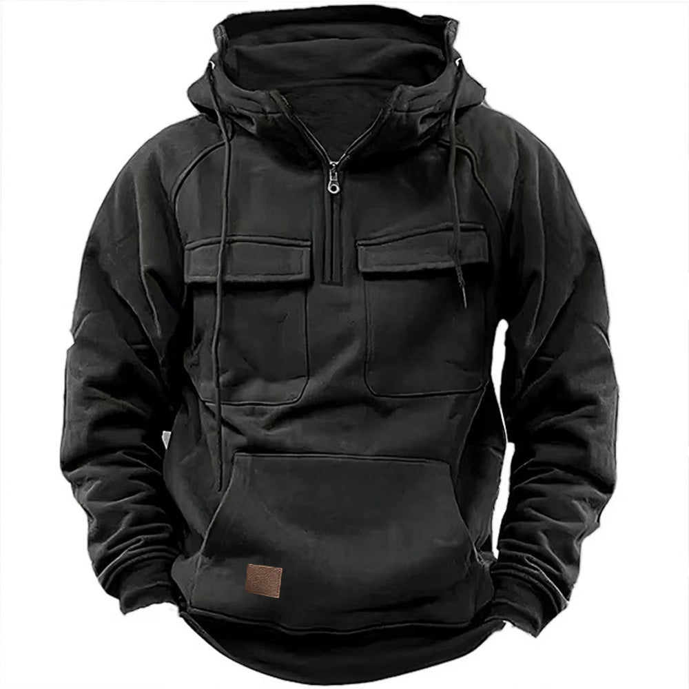 Herren Fleece Hoodie mit praktischem Reißverschluss und großen Taschen ModeGeist