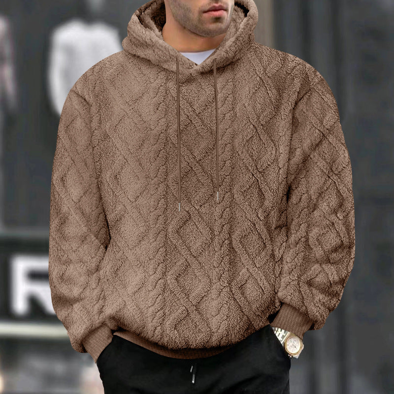 Herren Fleece Hoodie mit strukturiertem Design ModeGeist