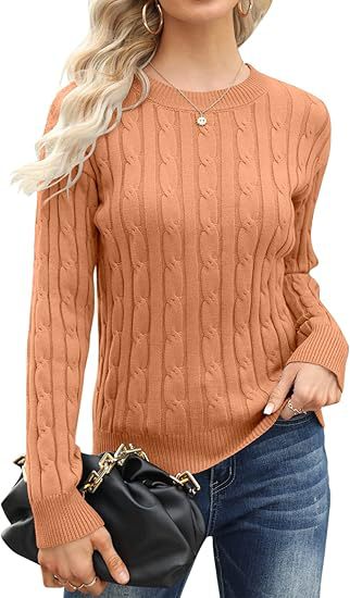 Damen klassischer Strickpullover mit Zopfdesign ModeGeist