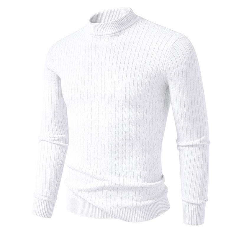 Herren Rollkragenpullover aus strukturiertem Strick ModeGeist