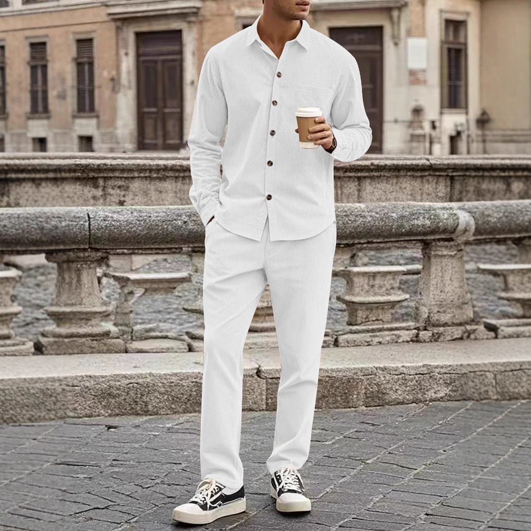 Herren elegantes Freizeitanzug mit stilvollem Hemd und bequemer Hose ModeGeist
