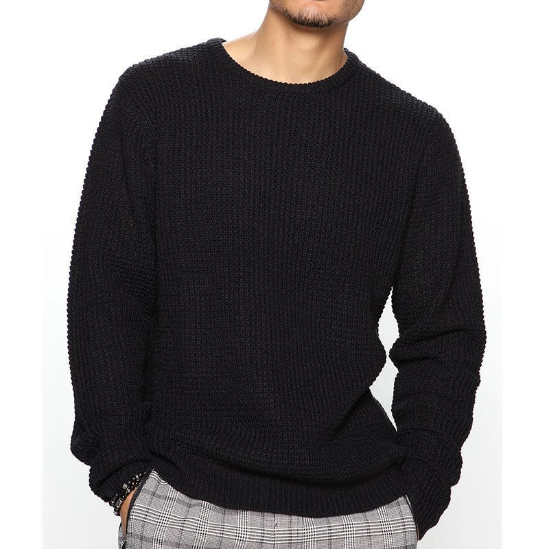 Herren komfortabler Strickpullover mit modischem Wabenmuster ModeGeist