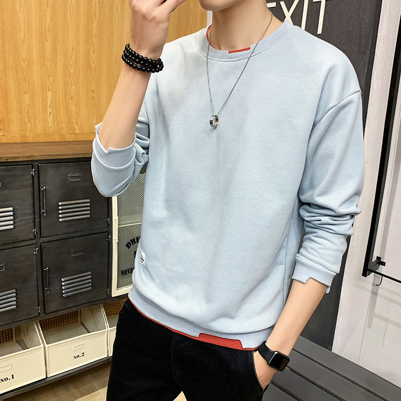 Herren lässiger Sweatshirt mit kontrastierendem Saum ModeGeist