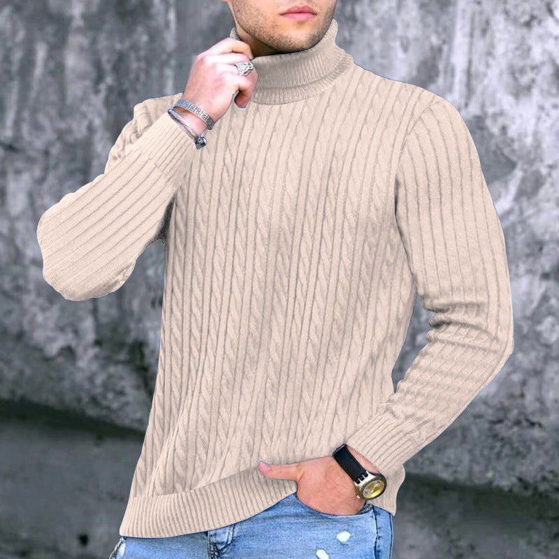 Herren moderner Rollkragenpullover mit strukturiertem Design ModeGeist