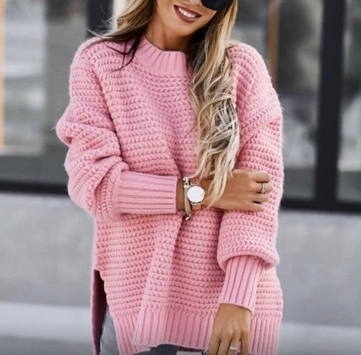 Damen Kuscheliger Strickpullover mit modischem Strukturmuster ModeGeist