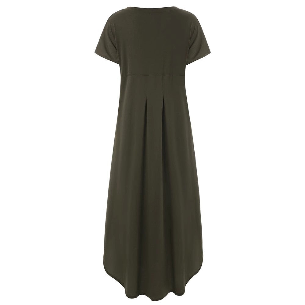 Elegantes Maxikleid für Damen mit fließendem Schnitt und offenem Rücken von MODEGEIST