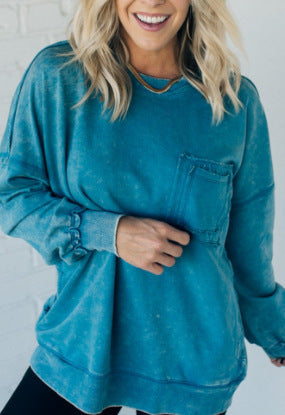 Damen Bequemer Oversized Sweatshirt mit Taschen ModeGeist