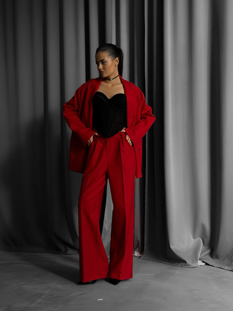 Damen elegantes Blazer-Set mit weitem Schnitt ModeGeist