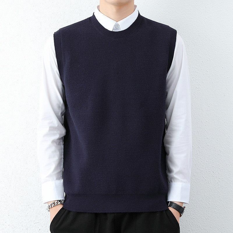 Herren Strickweste mit modernem Feinstrickmuster und bequemer Passform ModeGeist