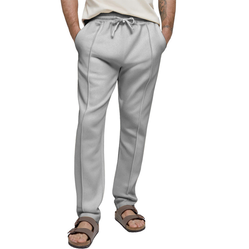 Herren sportliche Freizeithose mit elastischem Bund und seitlichen Eingrifftaschen ModeGeist