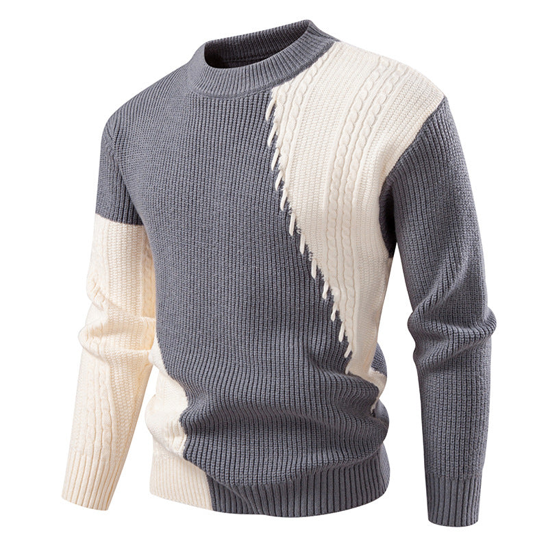 Herren modischer Strickpullover mit einzigartigem Kabeldesign ModeGeist