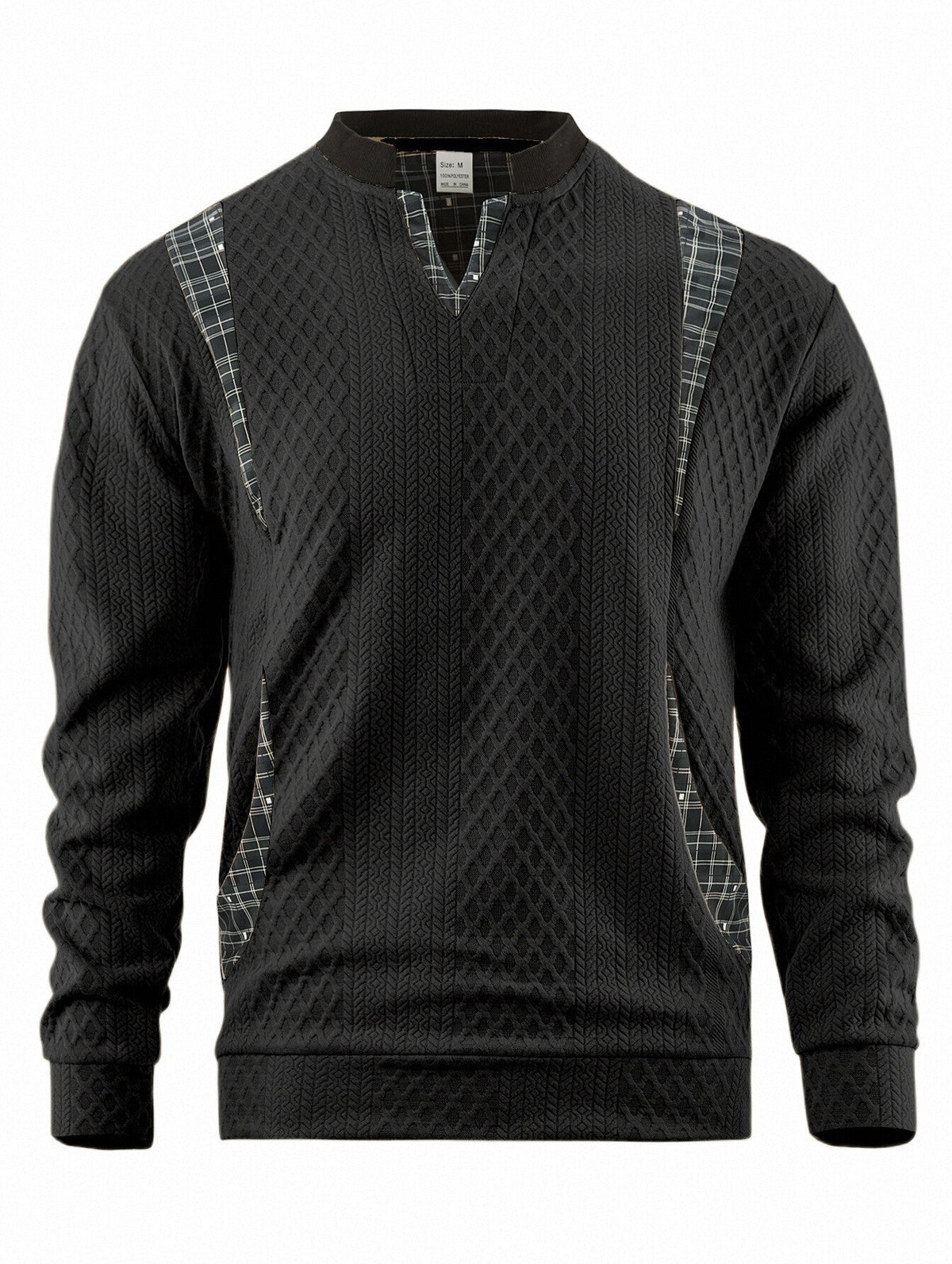 Herren Strickpullover mit modischen Karoelementen ModeGeist