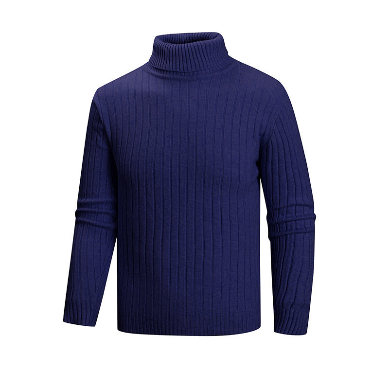 Herren eleganter Pullover mit hohem Kragen und feiner Rippenstruktur ModeGeist