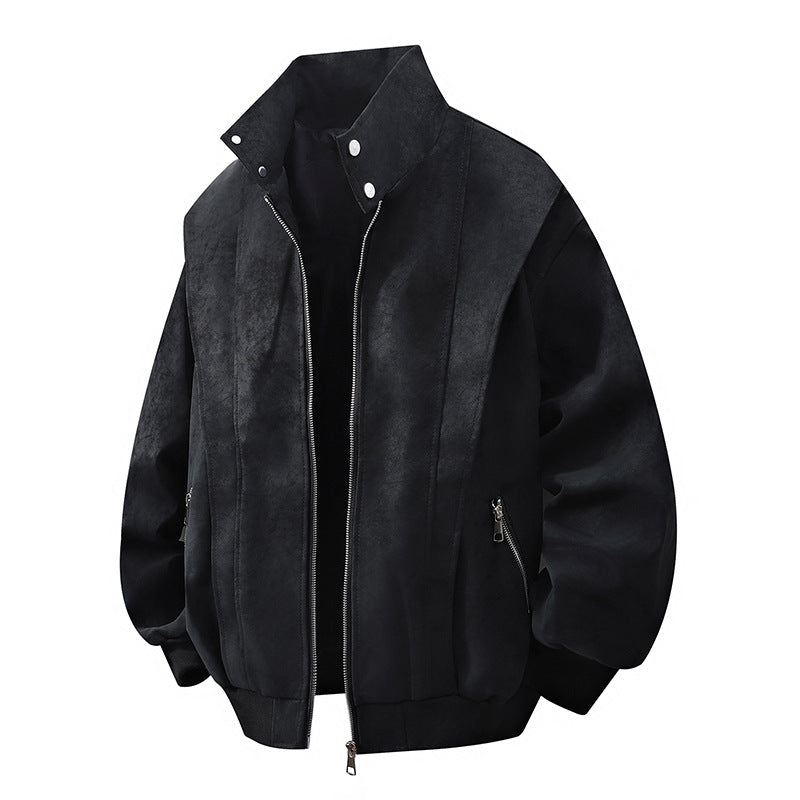 Damen Designer Übergangsjacke mit hohem Kragen und praktischen Reißverschlusstaschen ModeGeist