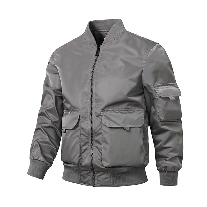 Herren sportliche Bomberjacke mit praktischen Taschen und elastischen Bündchen ModeGeist