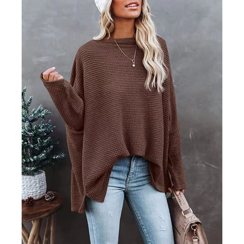 Modegeist Damen Oversized Waffelpullover