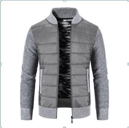 Herren Casual Übergangsjacke mit gestepptem Design und Strickdetails ModeGeist