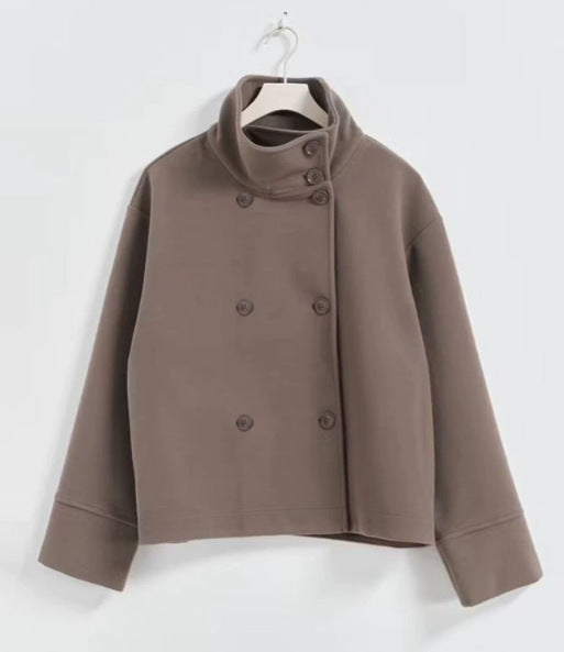 Damen Übergangsjacke mit modernem Reverskragen und eleganten Knopfdetails ModeGeist