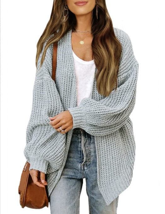Damen Grobstrickjacke mit überschnittenen Schultern und lässigem Schnitt ModeGeist