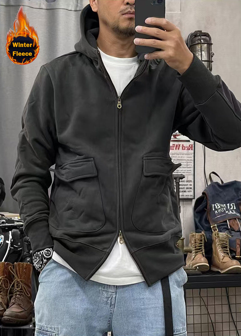 Herren warme Fleecejacke mit praktischen Taschen und modernem Schnitt ModeGeist