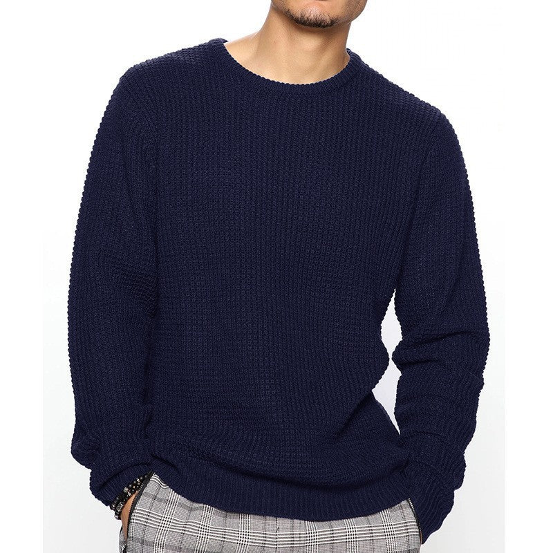 Herren komfortabler Strickpullover mit modischem Wabenmuster ModeGeist