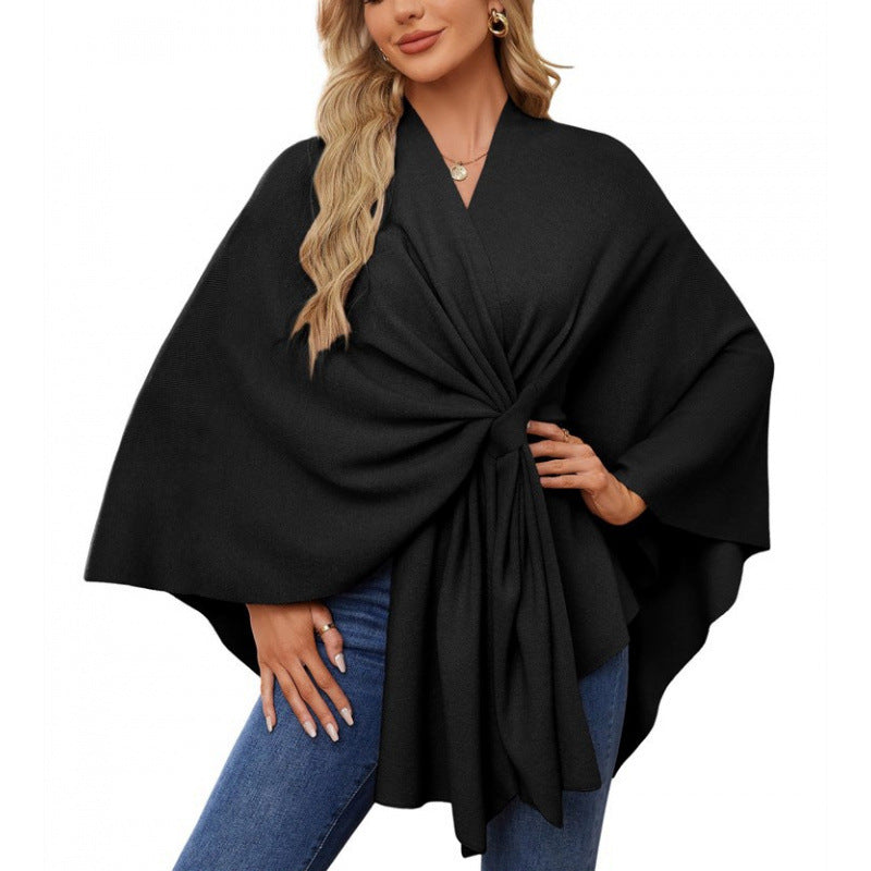 Damen modischer Wickelmantel mit trendigem Design ModeGeist