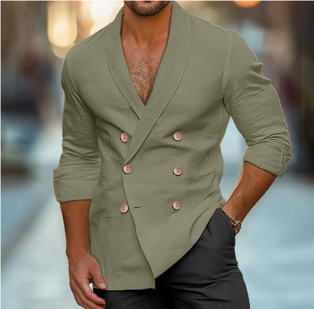 Herren stilvolle und elegante Leinenjacke ModeGeist