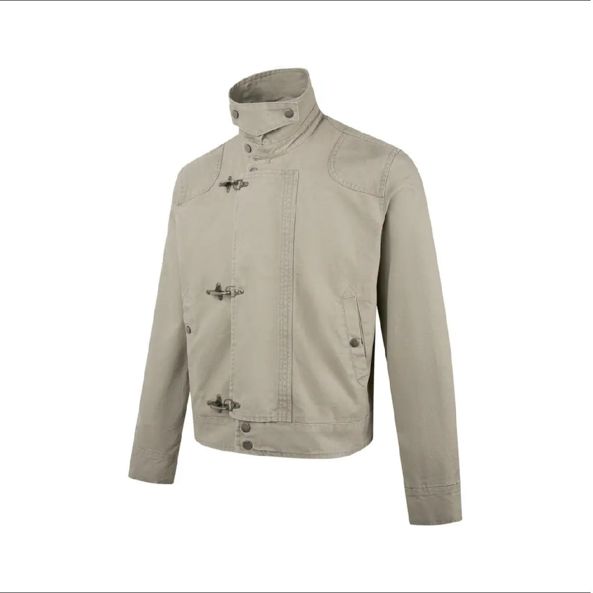 Herren modische Kurzjacke mit innovativen Schnallen und praktischem hochgeschlossenem Kragen ModeGeist