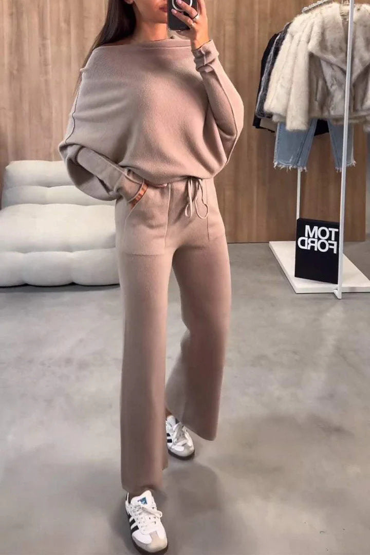 Damen Bequemes und elegantes Loungewear-Set mit weitem Schnitt ModeGeist