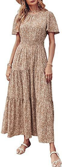 Florentines Maxikleid mit Rüschen und Blumenmuster von MODEGEIST