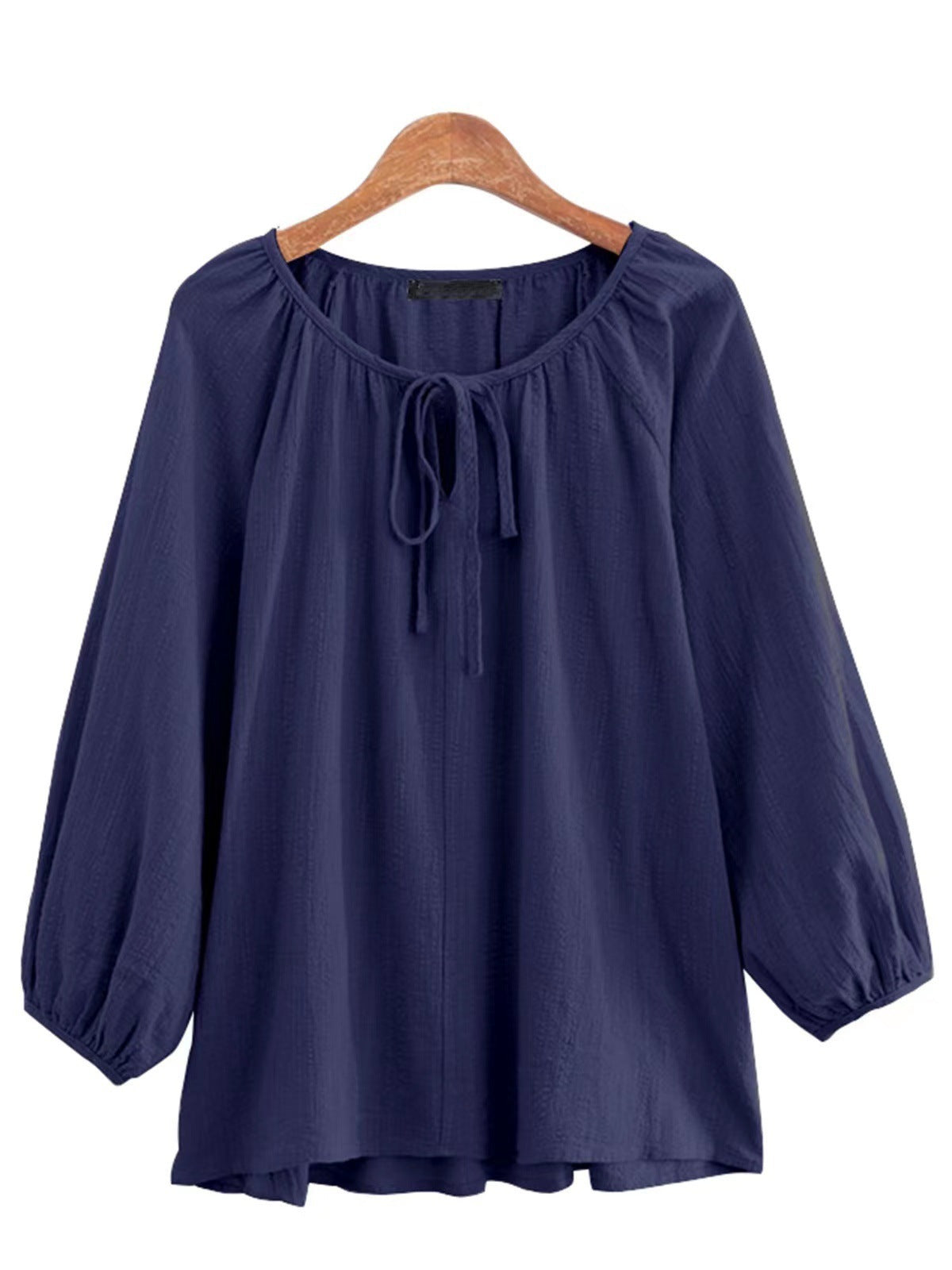 Damen Bluse mit elegantem Rundhalsausschnitt und knieumspielenden Puffärmeln ModeGeist