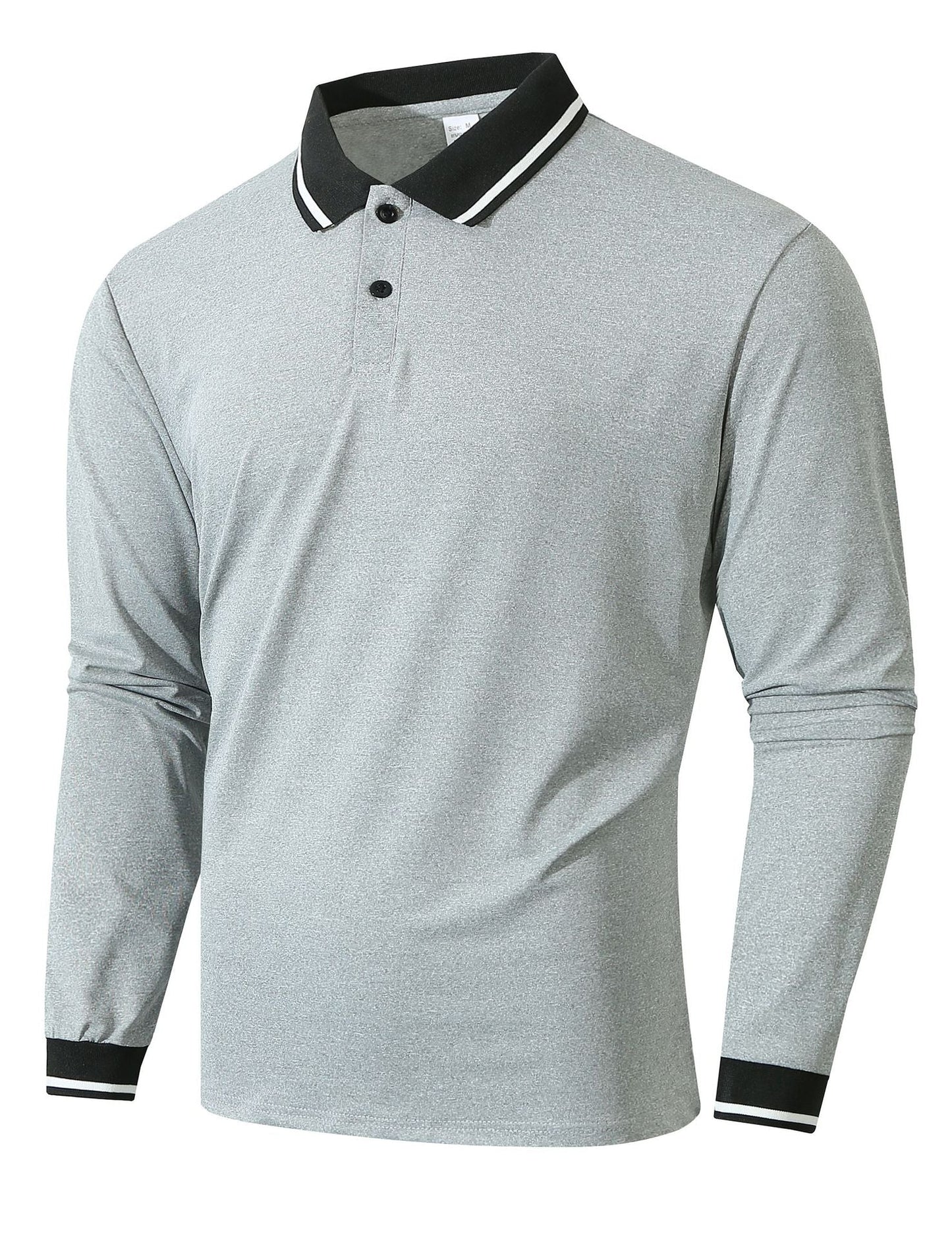 Herren Langarm Poloshirt mit sportlicher Rippstruktur ModeGeist