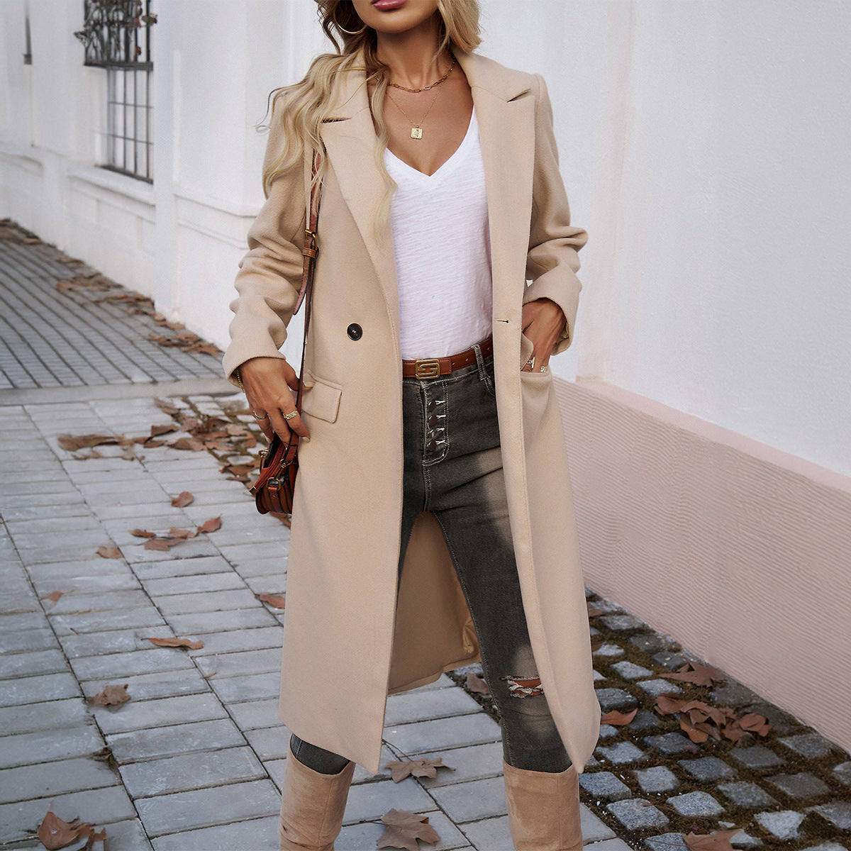 Damen Elegante und zeitlose Übergröße Mantel ModeGeist