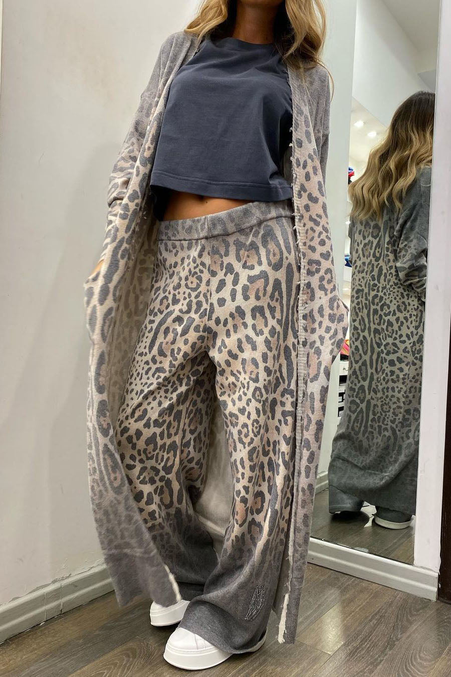ModeGeist | Langarm Strickjacke und Hosen Satz