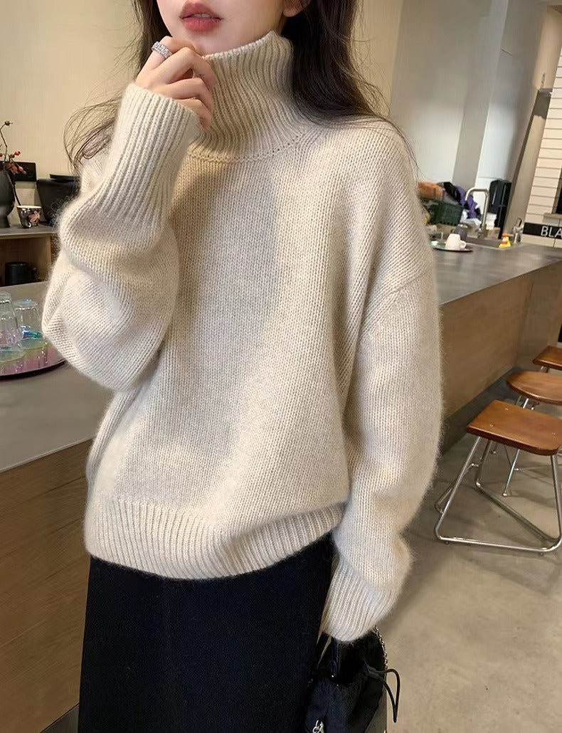 Damen Kuscheliger Rollkragenpullover aus hochwertigem Strick ModeGeist