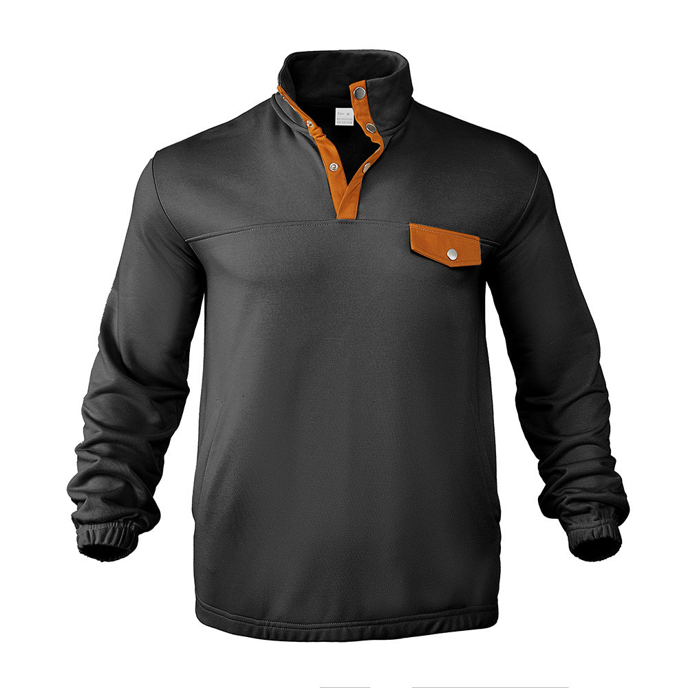 Herren modisches Sweatshirt mit Kragen details ModeGeist