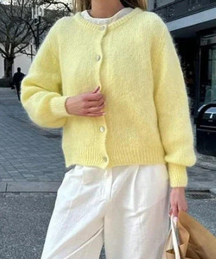 Damen kuscheliger Cardigan aus weichem Mohair ModeGeist