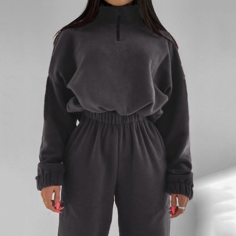 Damen Fleece-Pullover und Jogginghose mit engem Bund ModeGeist